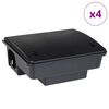 vidaXL Peļu slazdi 4 gab Melns 23x19x9,5 cm
