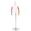 vidaXL Regulējams 120-157 cm manekens ar pamatni Unisex PP Balts