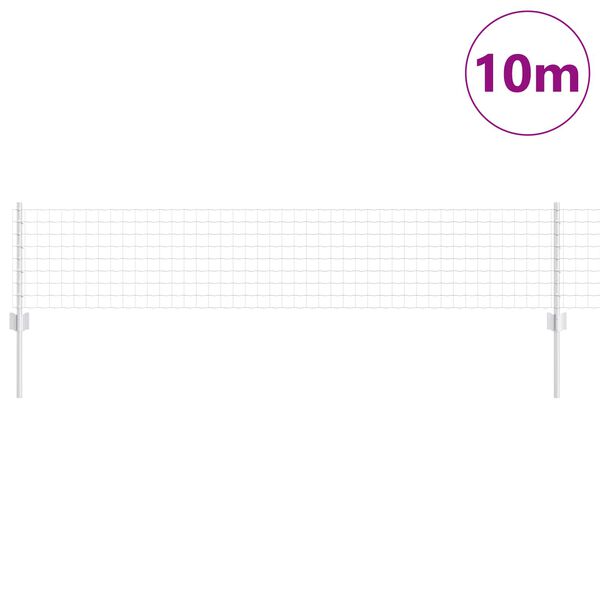 vidaXL Žogs ar stabu Sudraba 0,4 x 10 m Tērauds