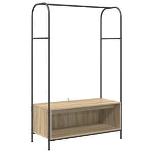 vidaXL Apģērba statīvs Brūns ozols 100 x 44 x 160 cm Inženierijas koks