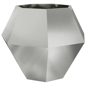 vidaXL Puķu kaste Sudraba 100 x 100 x 80 cm Cinkota tērauda