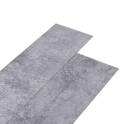 vidaXL grīdas dēļi, pašlīmējoši, 5,02 m², 2 mm, cementa pelēks PVC