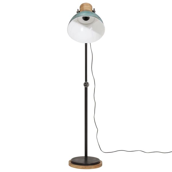 vidaXL grīdas lampa, 25 W, bružāti zila, 30x30x100-150 cm E27
