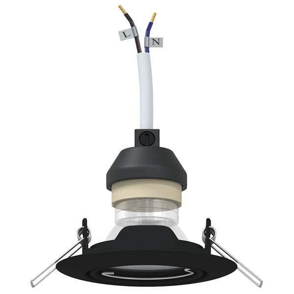 vidaXL Prožektors 12 pcs Melna 9 x 9 x 2.5 cm Metāla