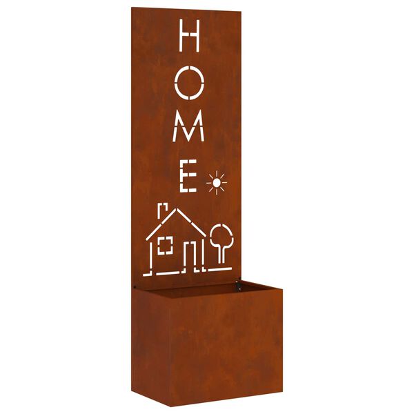 vidaXL Dārza privātuma ekrāns Rūsa 50 x 140 cm Novecināts tērauds