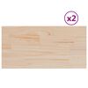 vidaXL galda virsmas, 2 gab., 90x45x1,7 cm, taisnstūra, priedes koks