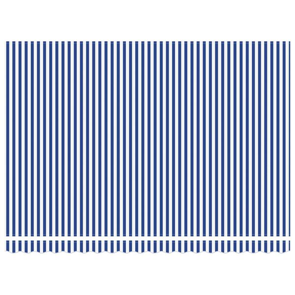vidaXL Izvelkams jumtiņ&scaron; Zila un balta 450 &times; 300 cm