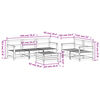vidaXL 6-daļīgs dārza dīvānu komplekts, priedes masīvkoks