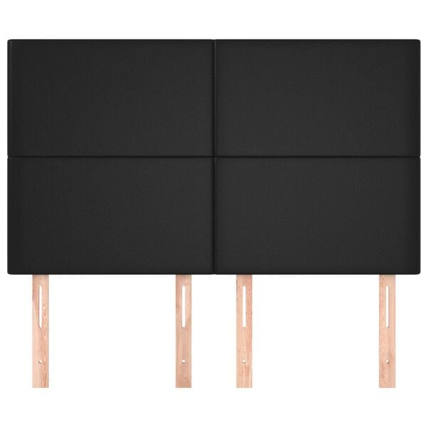 vidaXL galvgalis, melns, 144x5x118/128 cm, mākslīgā āda