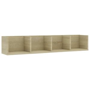 vidaXL CD sienas plaukts, ozolkoka, 100x18x18 cm, inženierijas koks