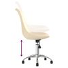 vidaXL biroja krēsls, krēmkrāsas audums