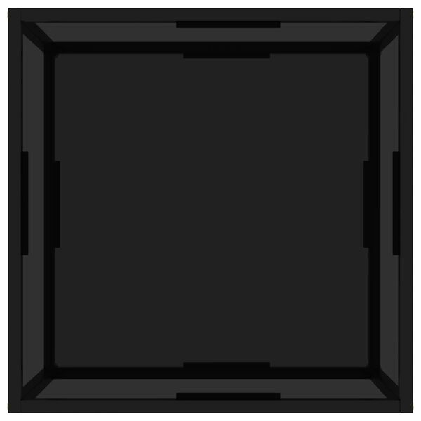 vidaXL kafijas galdiņš, melns, 60x60x35 cm, rūdīts stikls