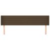 vidaXL galvgalis ar malām, 183x16x78/88 cm, tum&scaron;i brūns audums