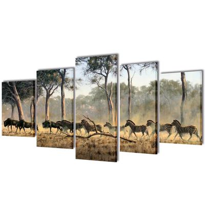 Modulārā Foto Glezna Zebras 100 x 50 cm
