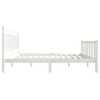 vidaXL gultas rāmis, balts, 150x200 cm, King izmērs, masīvkoks