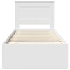 vidaXL Gultas rāmis Balts 90 x 200 cm Ciets priedes koks