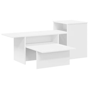 vidaXL Konsoles galds Balts 91,5 x 35 x 38,5 cm Inženierijas koks