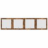 vidaXL Suņu vārti ar statīviem 4 pcs Kūpināts ozols 100 x 100 cm