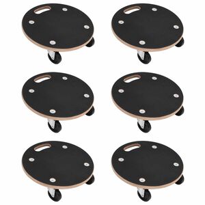 vidaXL Transporta ratiņ&scaron; 6 pcs Pelēka Saplāksnis