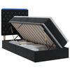 vidaXL LED uzglabā&scaron;anas gulta ar matraci Melns 90 x 200 cm Samts