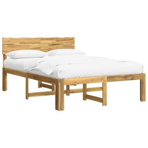 vidaXL Divguļu gultas rāmis ar galvgalvi ROSTOCK Balts 140 x 190 cm