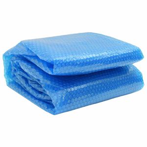 vidaXL baseina plēve, solāra, peldo&scaron;a, apaļa, 300 cm, zils PE