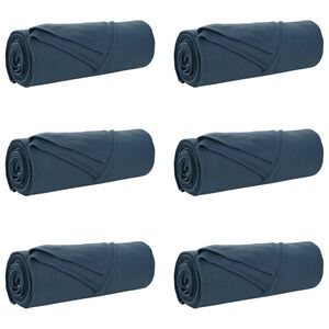 vidaXL Pledu segas 6 gab. Tums zils 280 x 210 cm 4.74 kg Flīss
