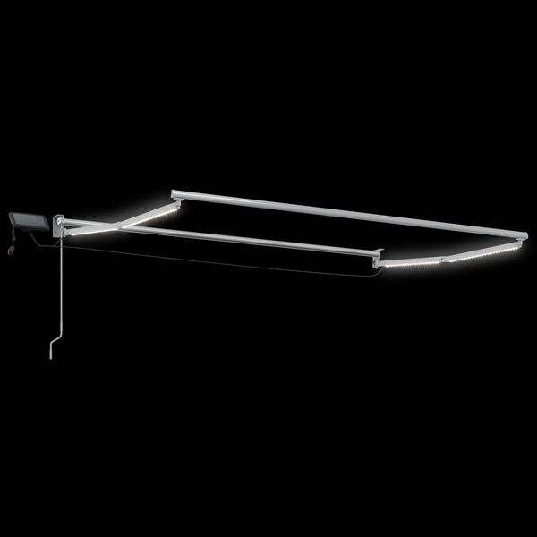 vidaXL Manuālā izvelkamā nojume ar LED apgaismojumu 2,5 x 2 m