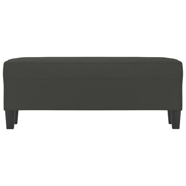 vidaXL sols, tum&scaron;i pelēks, 100x35x41 cm, mikro&scaron;ķiedras audums