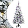 vidaXL Mākslīgā Saliekamā Ziemassvētku Egle Balts 150 cm PE un PVC