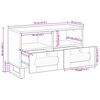 vidaXL Televizora skapī&scaron;a Brūna 70 x 33 x 46 cm Cieta mango koksne