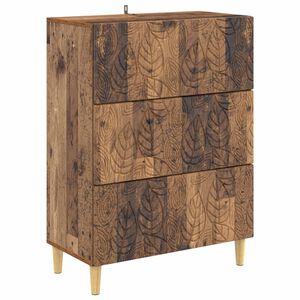 vidaXL Atvilktņu skapis Vecs koks 66 x 34,5 x 90 cm Inženierijas koks