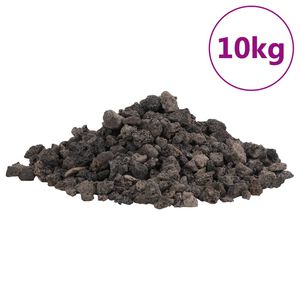 vidaXL vulkāniskie ieži, 10 kg, melni, 1-2 cm