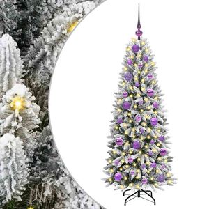 vidaXL Mākslīgā Ziemassvētku eglīte su 150 LED ar statīvu Balts 120 cm