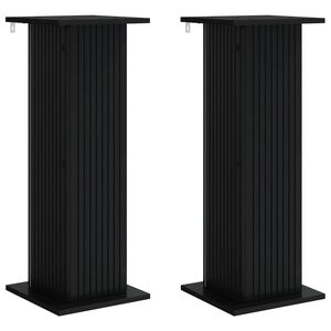 vidaXL Augu statīvs 2 gab. Melns 30,5 x 30 x 80,5 cm Inženierijas koks