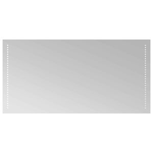 vidaXL LED vannas spogulis Caurspīdīgs 100 x 50 cm rūdīts stikls