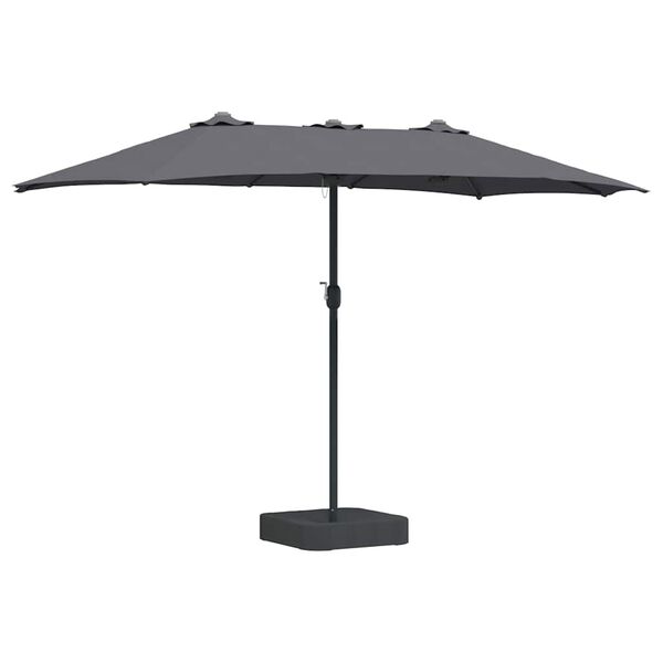 vidaXL Dārza parasols Antracīts 385 x 209 x 244 cm audums