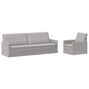 vidaXL Dīvānu komplekts 2 pcs Mākoņu pelēka Audums