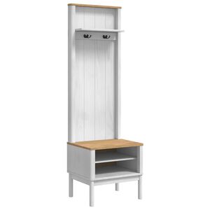 vidaXL Priek&scaron;nams skapis FLORO Balts 50 x 40 x 158 cm Cieta priede