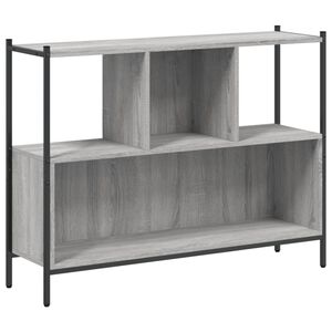 vidaXL grāmatplaukts, pelēka koka, 102x28x77,5 cm, inženierijas koks
