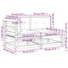 vidaXL 2-vietīgs dārza dīvāns ar spilveniem, impregnēts priedes koks