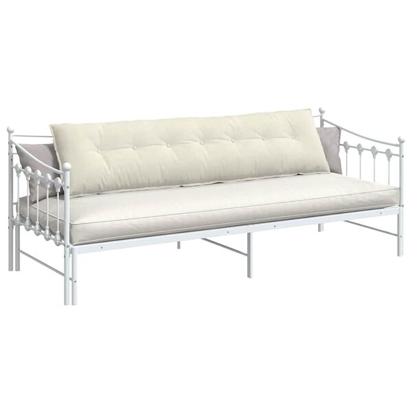 vidaXL Atpakaļ spilvens Krēmkrāsa 200 x 50 cm Korduroja audums