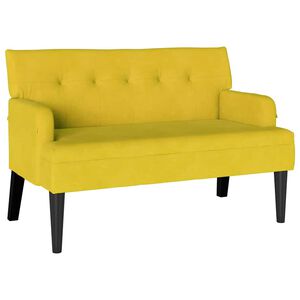 vidaXL Čestafīlda sola Dzeltena 112 x 65,5 x 75 cm Samts