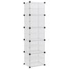 vidaXL apavu plaukts, caurspīdīgs, 44x31,5x153,5 cm, plastmasa