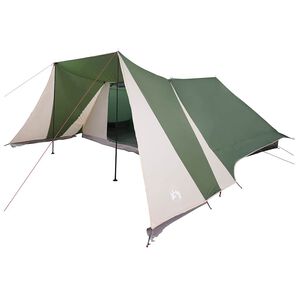 vidaXL Tipi telts 12 personai Zaļa tafta
