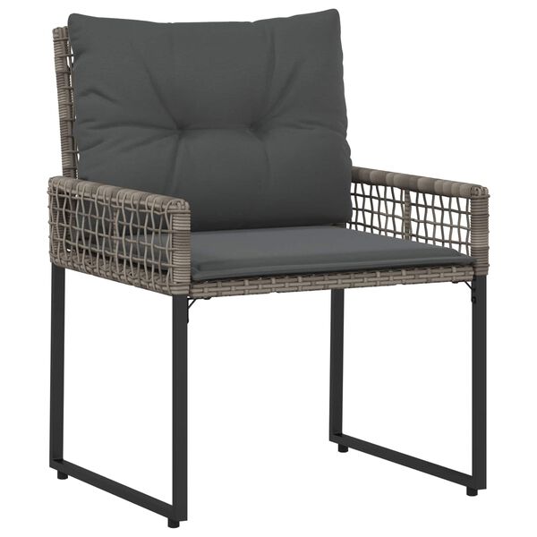 vidaXL Āra mēbeļu komplekts ar spilvenu 3 pcs Pelēks