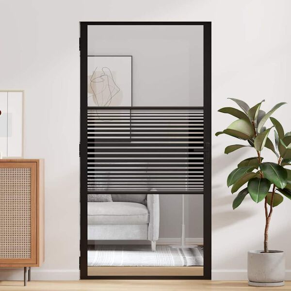 vidaXL Iekštelpu durvis Melna 102.5 x 201.5 cm