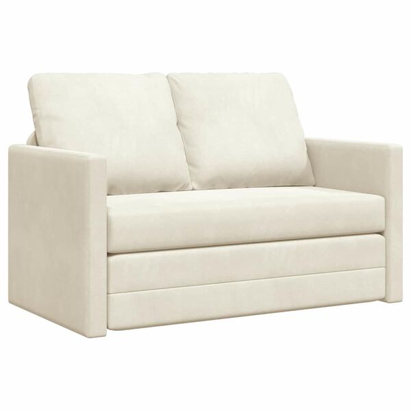 vidaXL Dīvāngulta 122cm Krēmkrāsa Samts