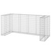 vidaXL gabions atkritumu tvertnēm, cinkots tērauds, 254x100x110 cm