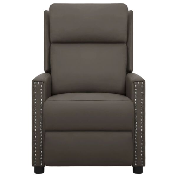 vidaXL masāžas krēsls, paceļams, pelēka mākslīgā āda